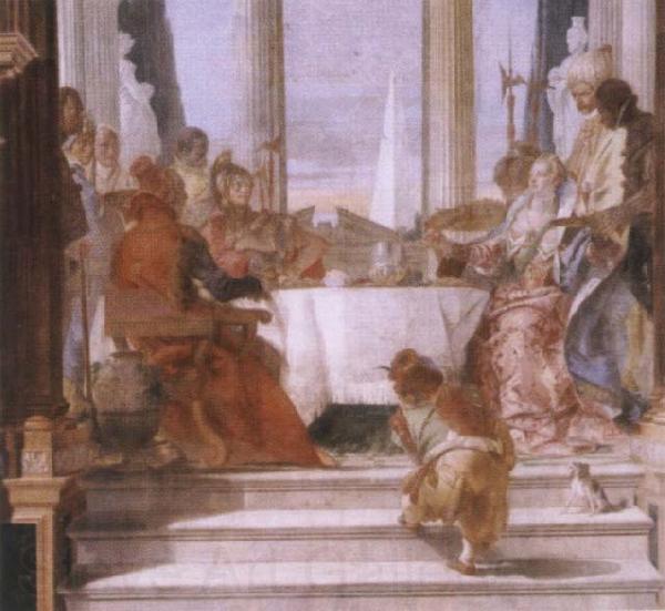 Giambattista Tiepolo The banquet of the Klleopatra Spain oil painting art